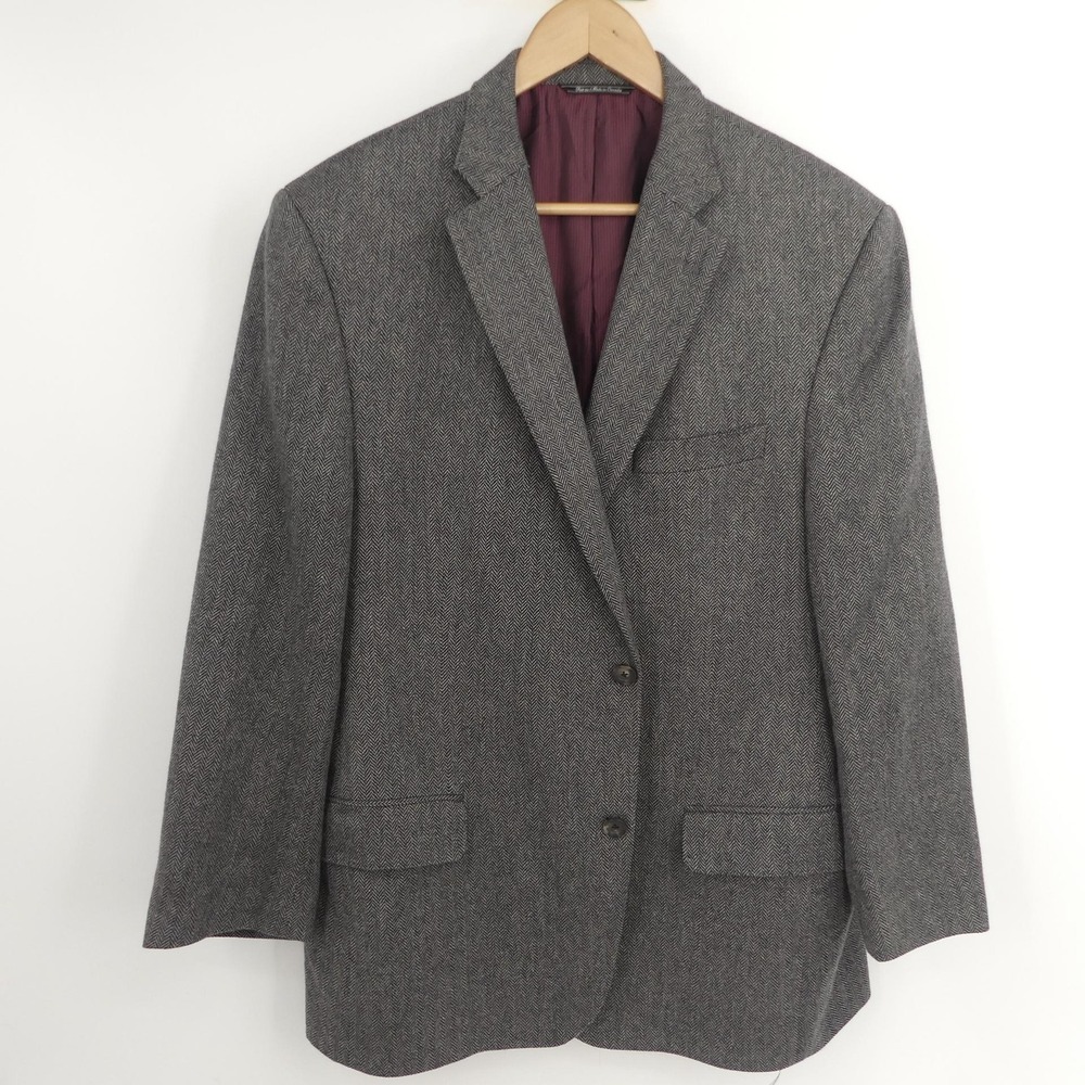 Jack Victor for Carroll & Co Cashmere Wool Herringbone Sport Coat Blazer 44S
